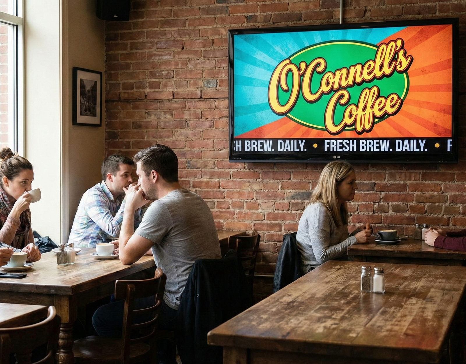 Internal advertising in venue